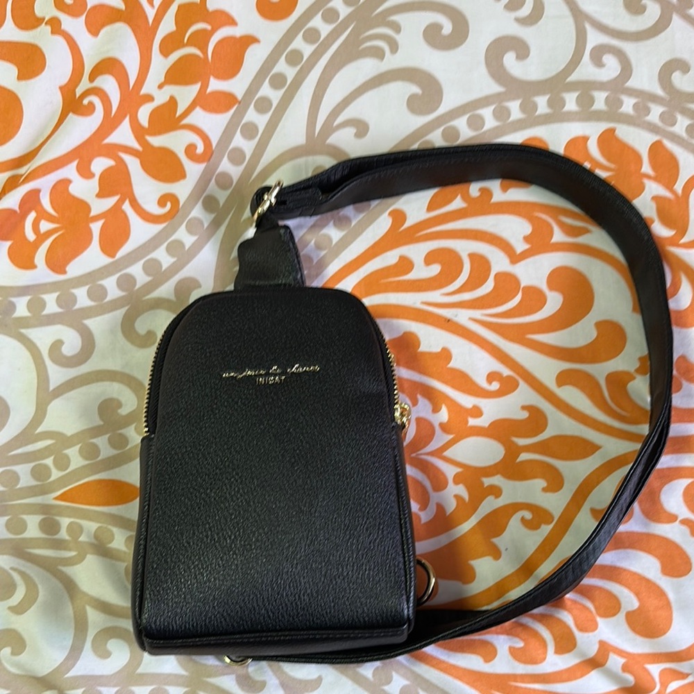 Black Leather Bag by Unknown Brand